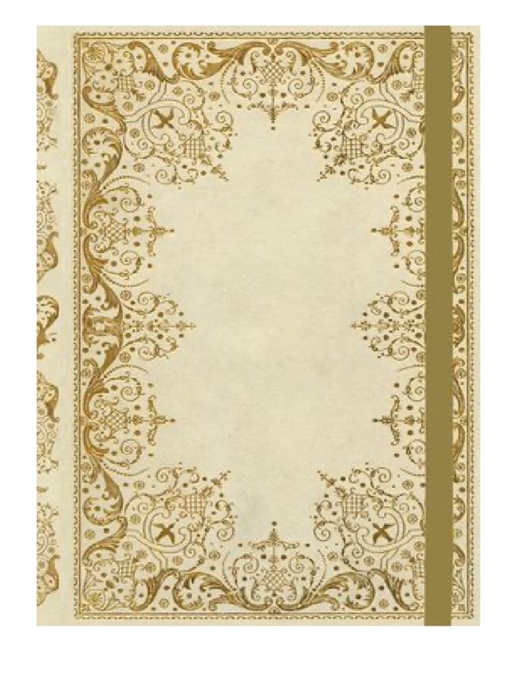 Gilded Ivory gold-foiled embossed cover gilded pages elastic closure journal
